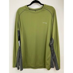 Columbia GRT Omni-Dry‎ Long Sleeve Shirt Mens XL Green Grey Hiking Gorpcore